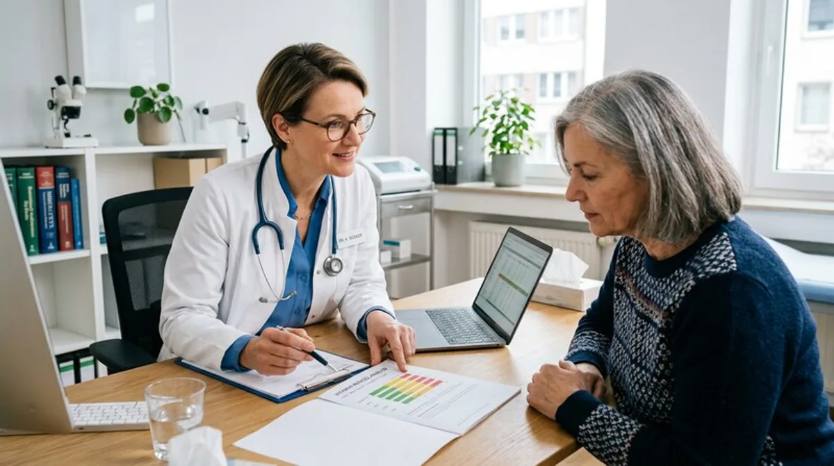 Frau auf Klinik-Liege Infusion entspannt ruhig Düsseldorf