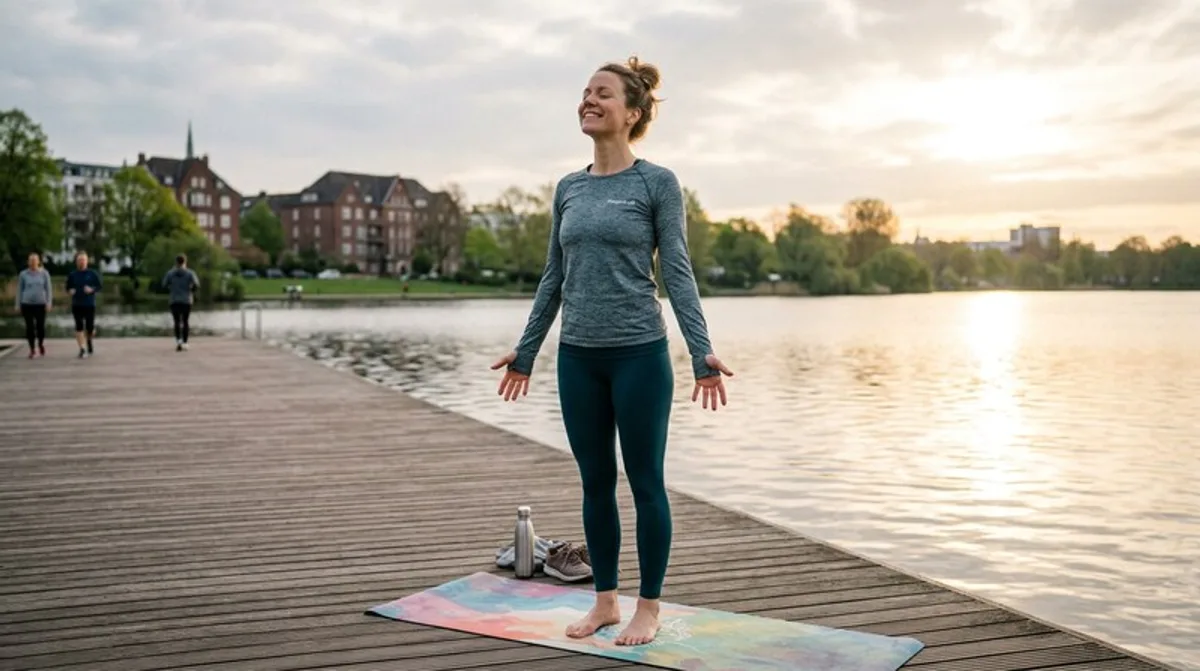 Vitale Frau Yoga Energie nach Vitamin-Protokoll